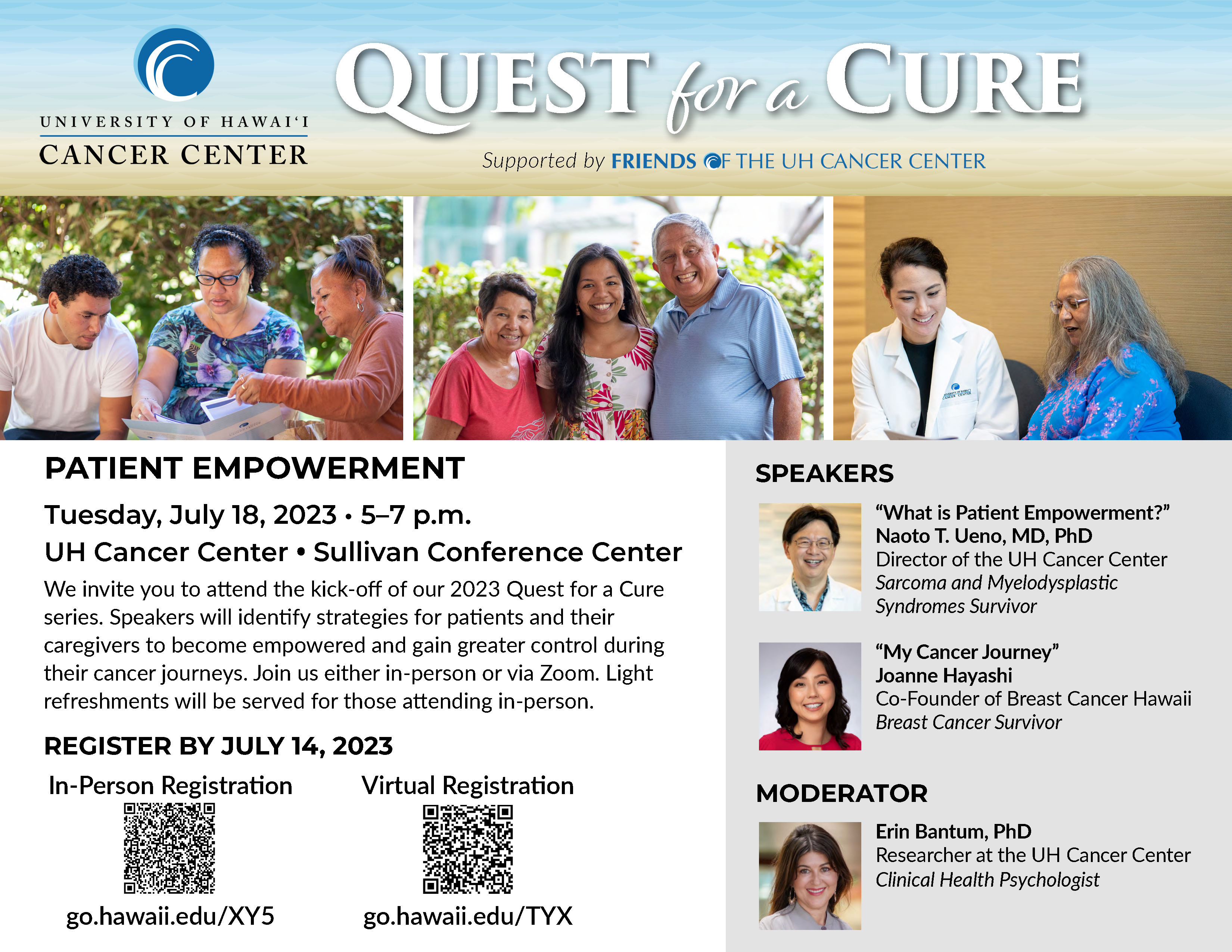 Quest for a cure flyer with QR coe